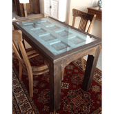 Antique Indian Old Door Solid Wood Dining Table 01